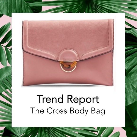 Topshop Handbags - TOPSHOP Cairo Crossbody Bag Pink w/ chain Like New